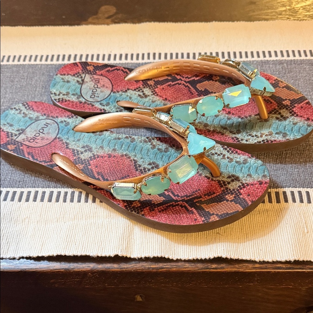 Indaia  Women's Colorful Gem-Embellished Sandals